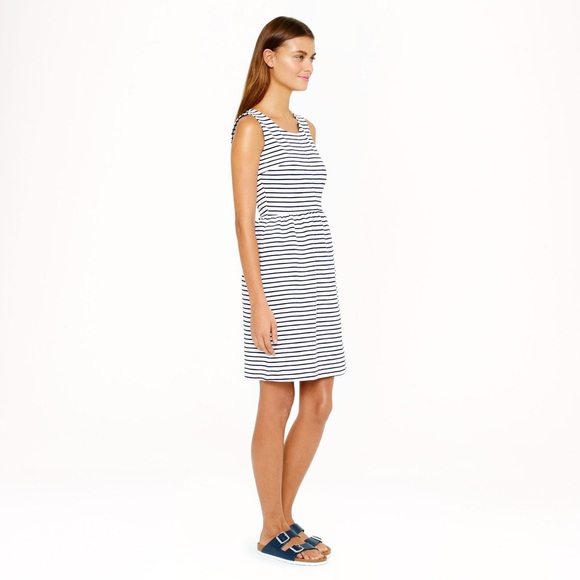 J. Crew navy & white striped dress - Picture 2 of 4